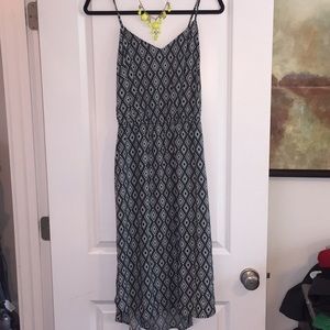 Gap black and white print midi sundress